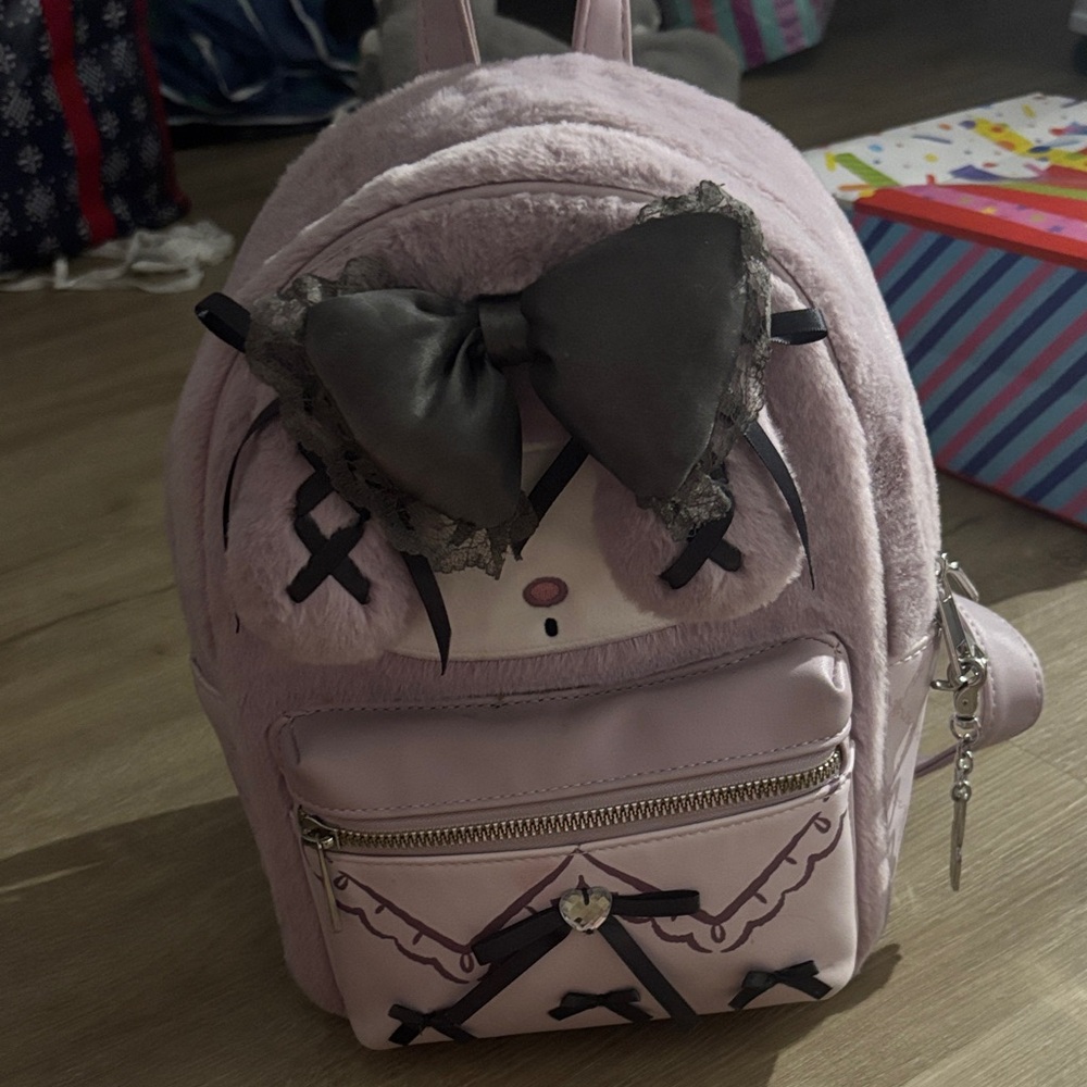 Pink and Gray Kids Backpack